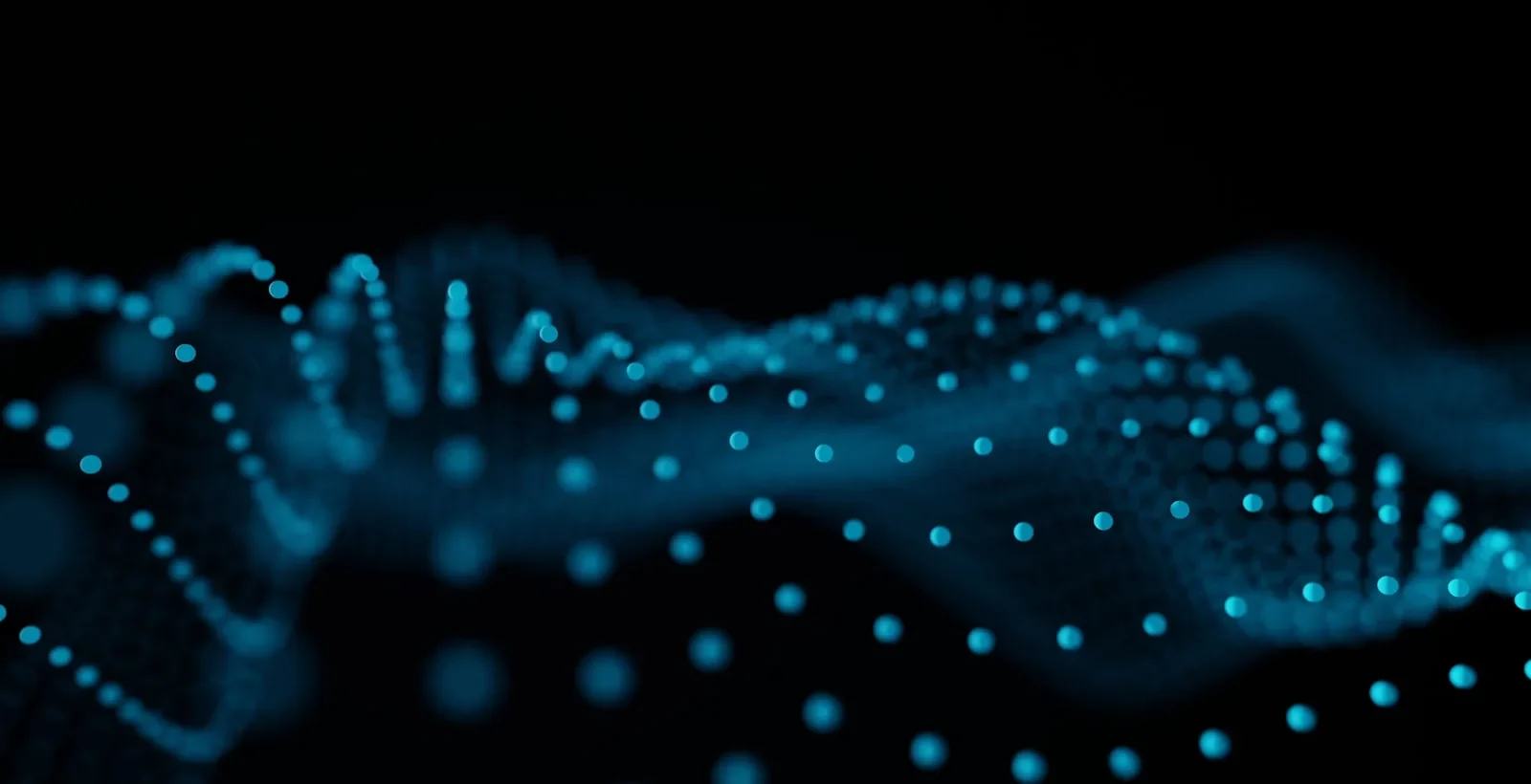 Abstract blue data wave representing the four technical layers behind generative engine optimization