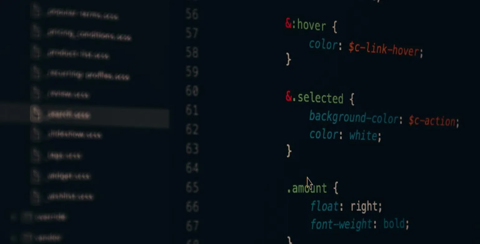 Code editor showing a project file tree and configuration file